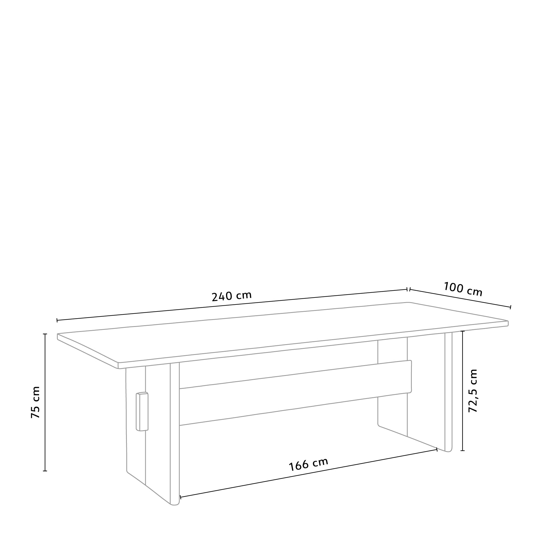 Kobe II Esstisch - L240 cm